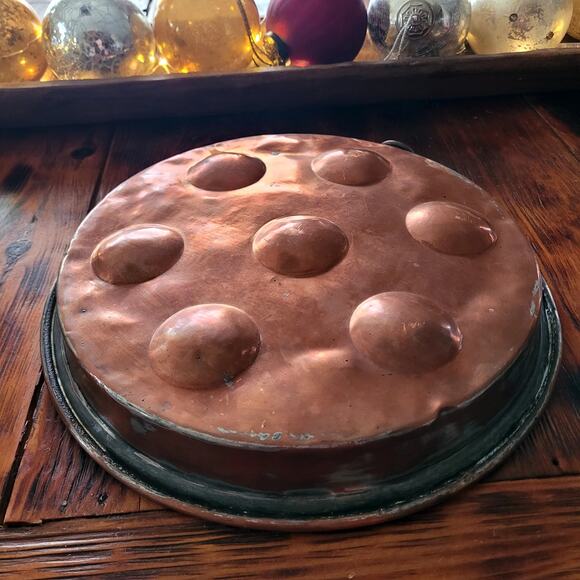 Antique Copper Egg Poacher Escargot 12" - Picture 1 of 6